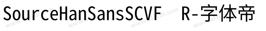 SourceHanSansSCVF  R字体转换